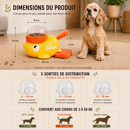 Canard distributeur de croquettes | Jouet pour chien
