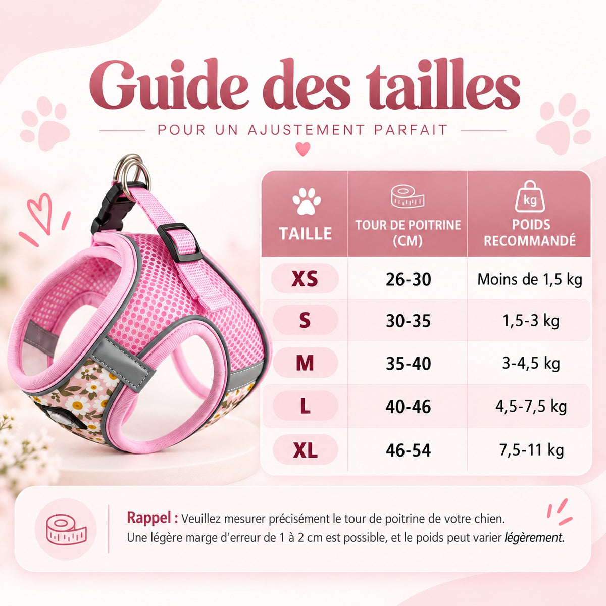 Harnais pour petit chien | Confort Sécurisé